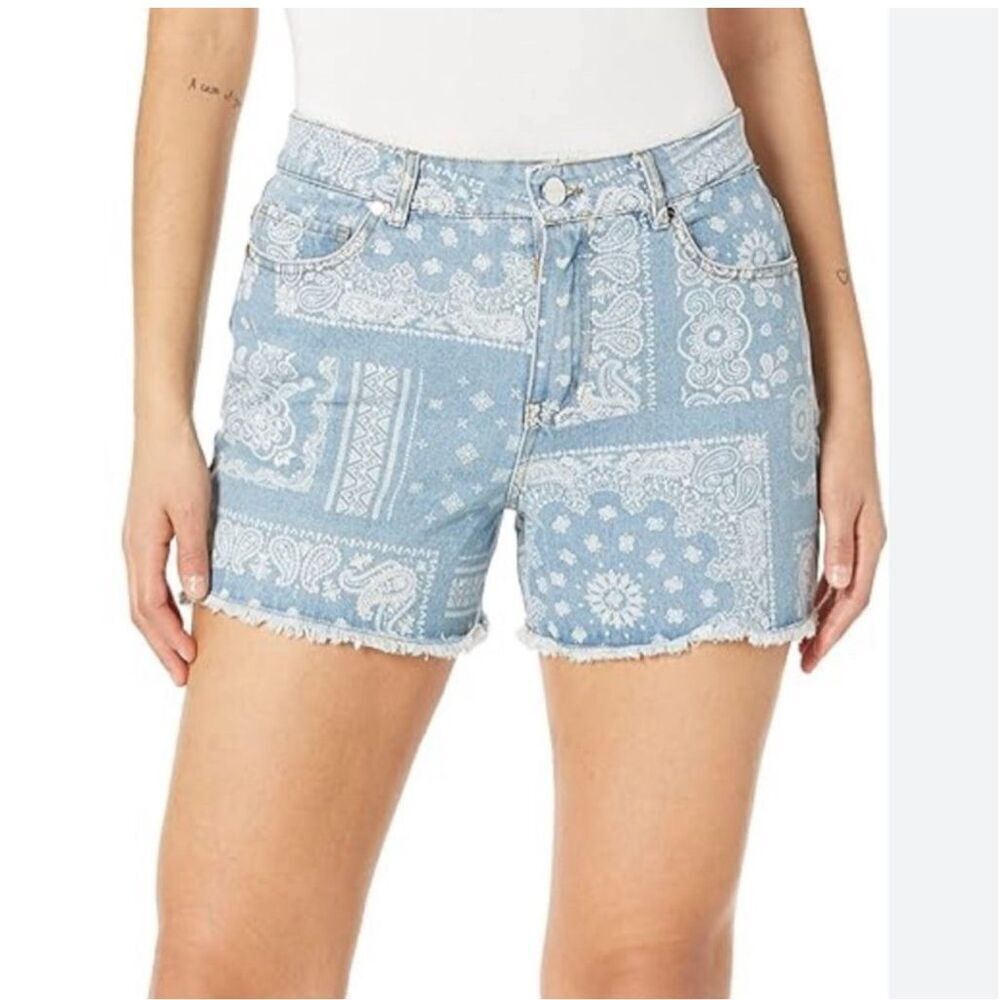 Indigo Saints raw hem denim shorts size 29